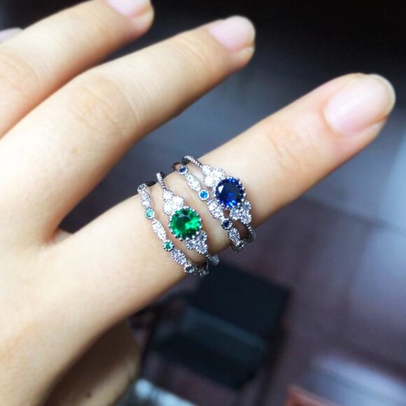 💍 Tiny Round CZ Bright Thin Simple Finger Dainty Ring for Women, EVGG1318 - Picture 8 of 8